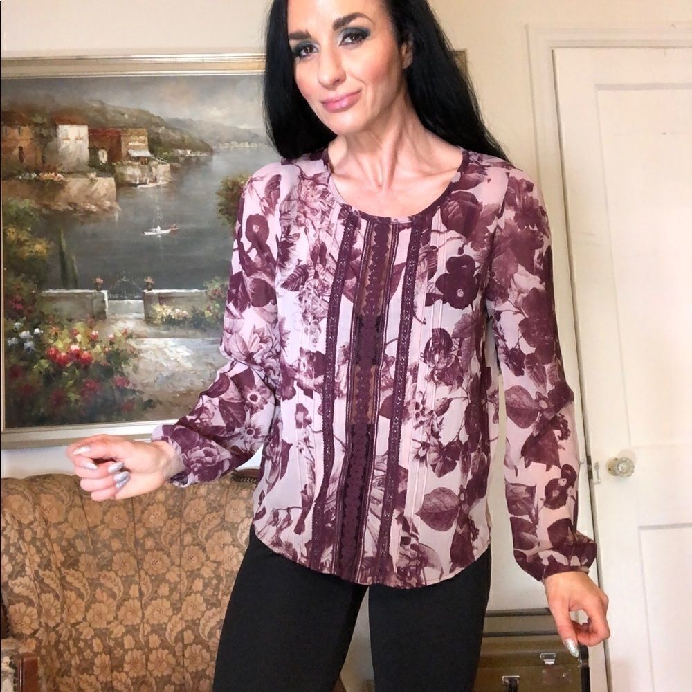 Frenchi floral light blouse 